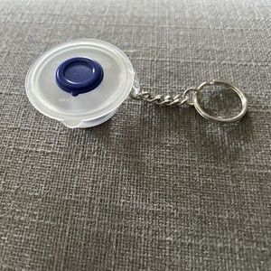 Vintage Tupperware Mini Batter Mixing Bowl Keychain Royal Blue NEW